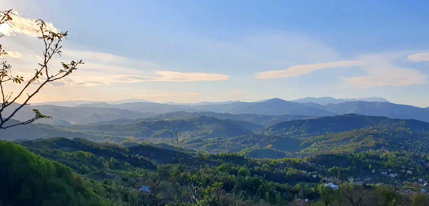 Peisaj verde spre Valea Prahovei